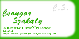 csongor szakaly business card